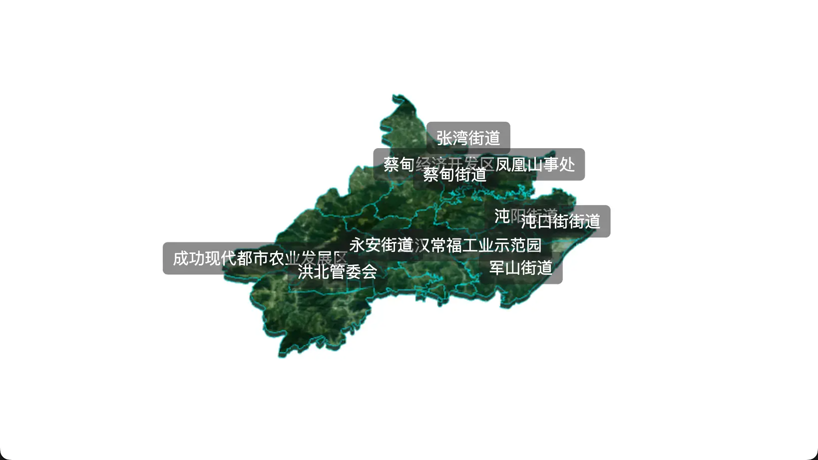 threejs 武汉市蔡甸区geoJson地图3d地图自定义贴图加CSS2D标签